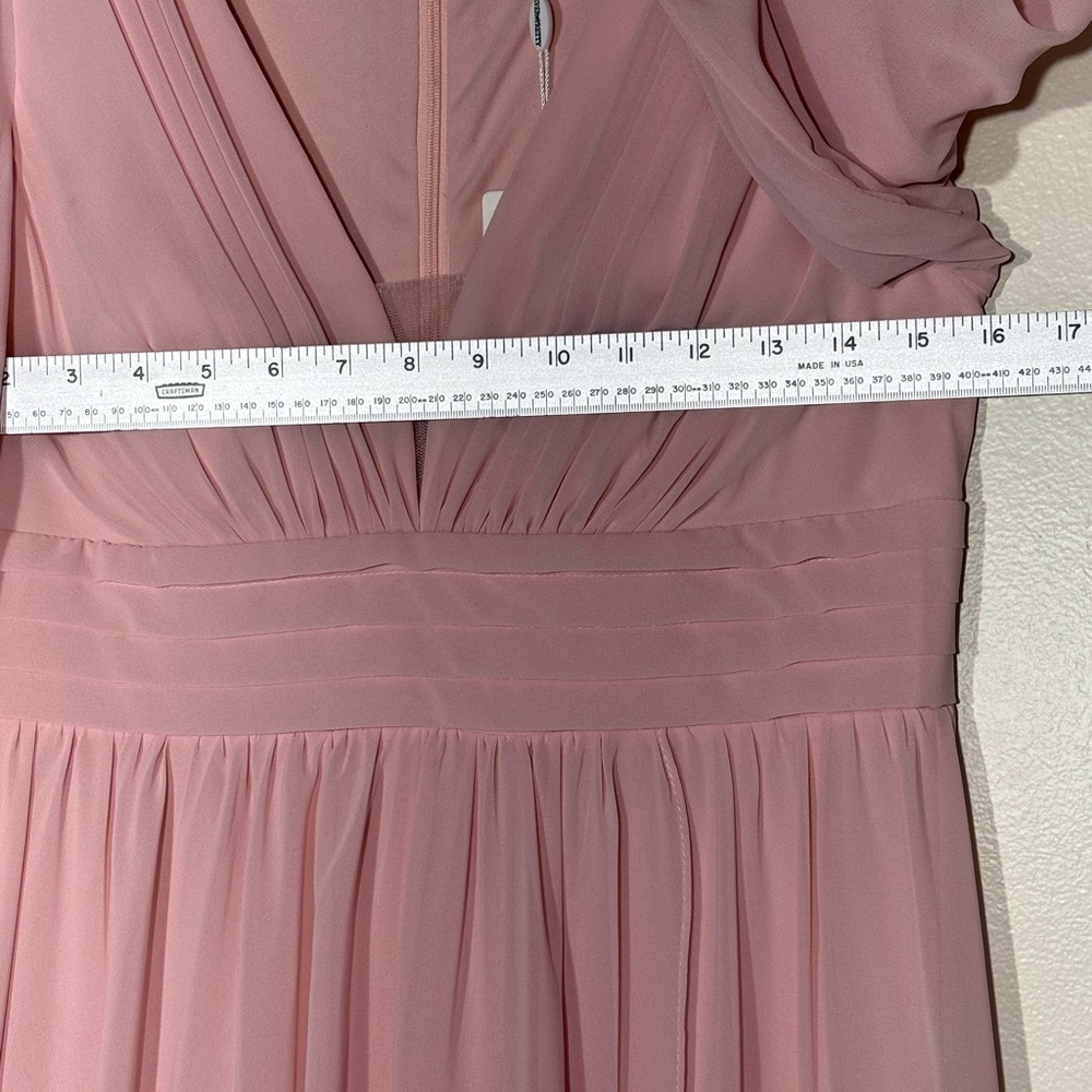 Ever Pretty A- Line Pleated See-Through Long Lantern Midi Chiffon Dress Side 10 - Picture 8 of 8